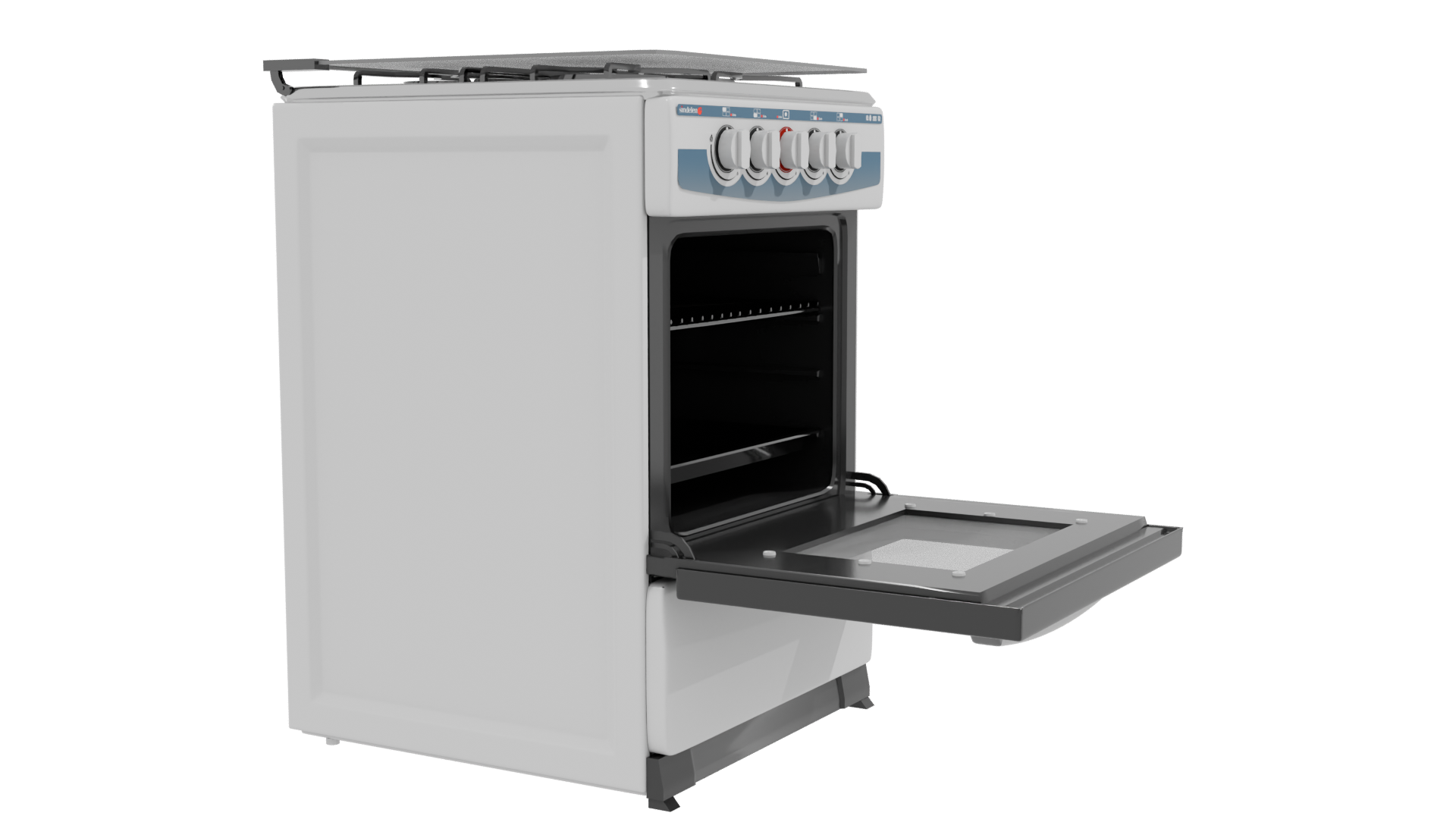 Stylish Gas Stove 3D Model - Professional 3D Model Render 9