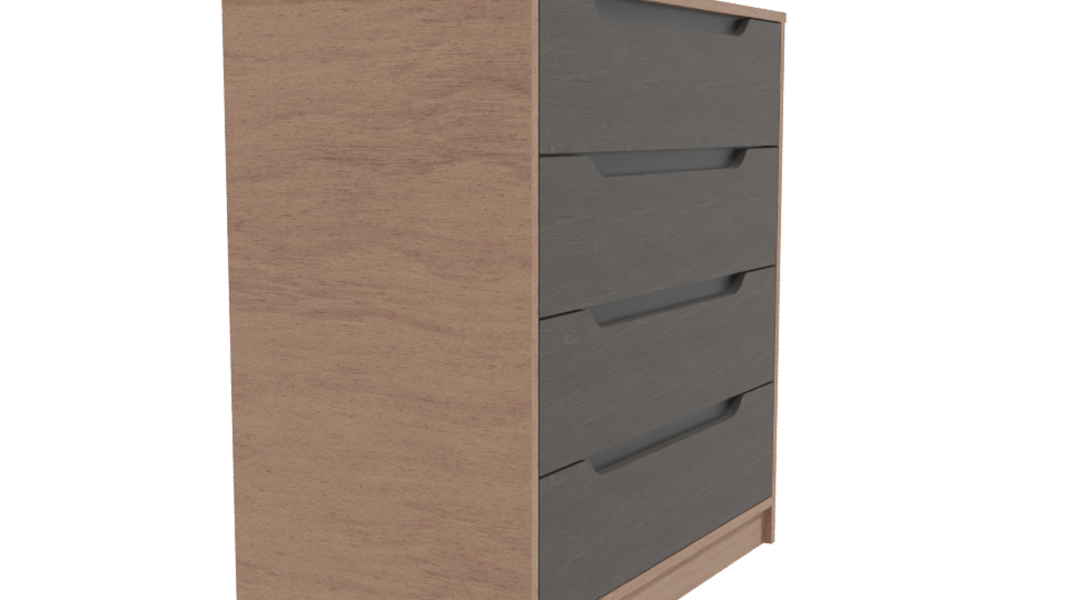 Stylish Wooden Drawer Chest Model - Professional 3D Model Render 9
