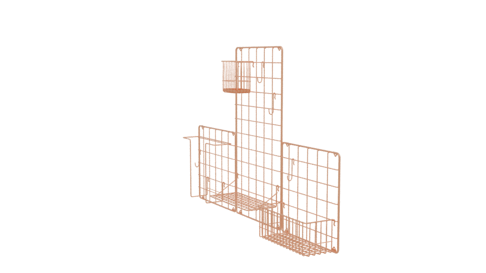 Stylish Wire Storage Basket Set 3D Model - Professional 3D Model Render 13