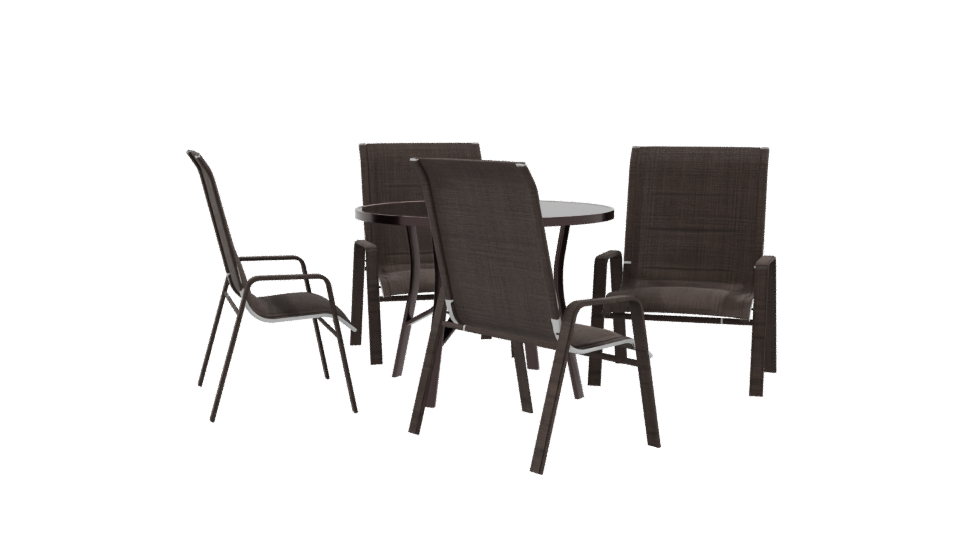 Stylish Outdoor Dining Set 3D - Professional 3D Model Render 9