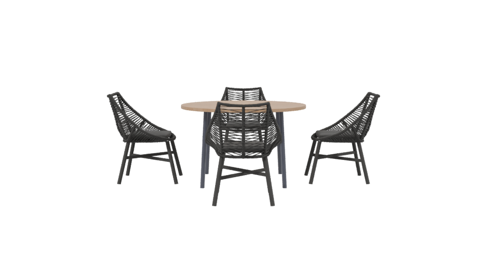 Stylish Dining Table Set 3D - Professional 3D Model Render 2