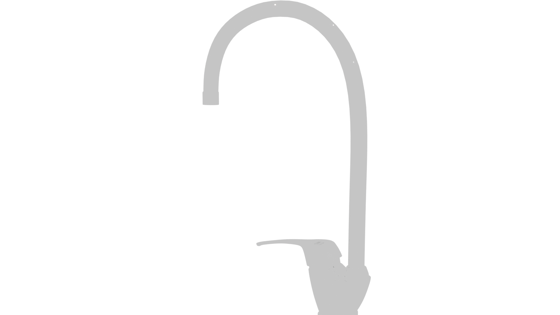 Stylish Modern Kitchen Faucet 3D - Professional 3D Model Render 3