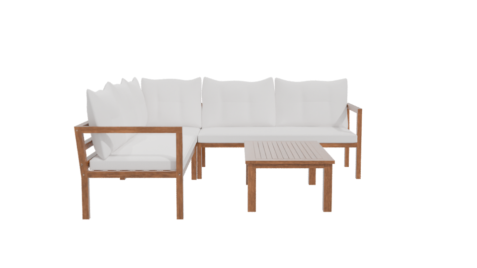 Stylish Outdoor Sofa Set 3D - Professional 3D Model Render 11