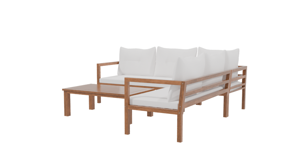 Stylish Outdoor Sofa Set 3D - Professional 3D Model Render 3