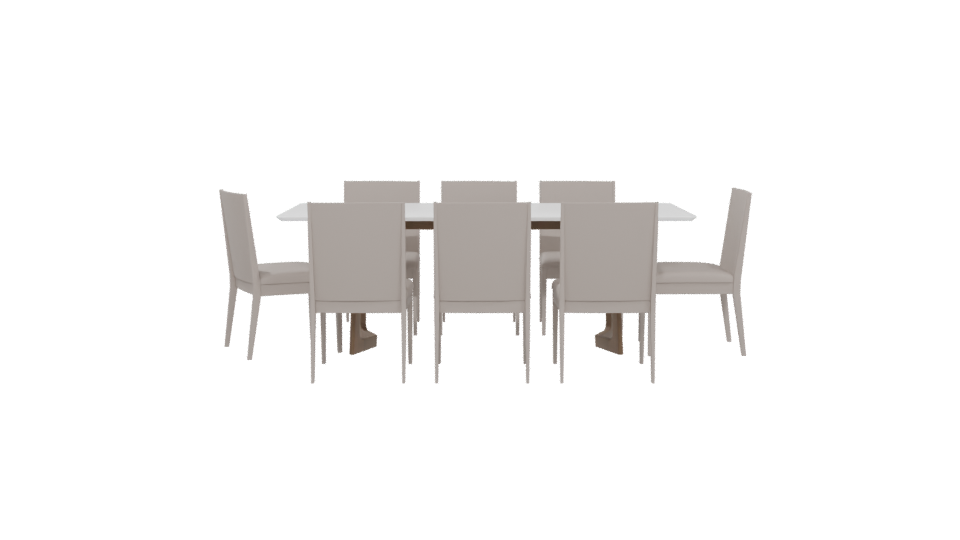Modern Dining Table Set 3D - Professional 3D Model Render 5