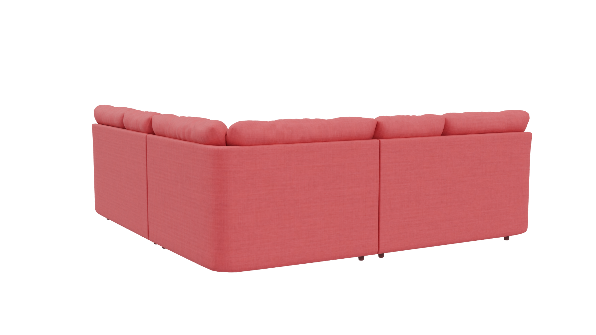 Luxurious Red Sectional Sofa 3D - Professional 3D Model Render 4