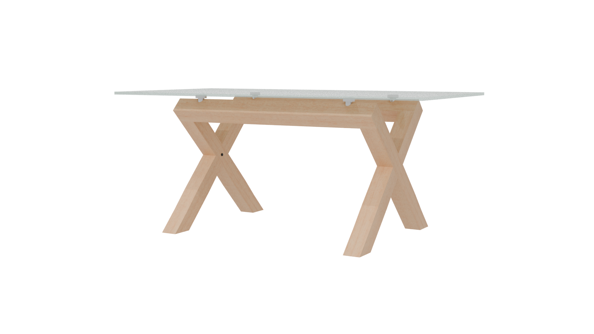 Stylish Glass Top Dining Table - Professional 3D Model Render 6