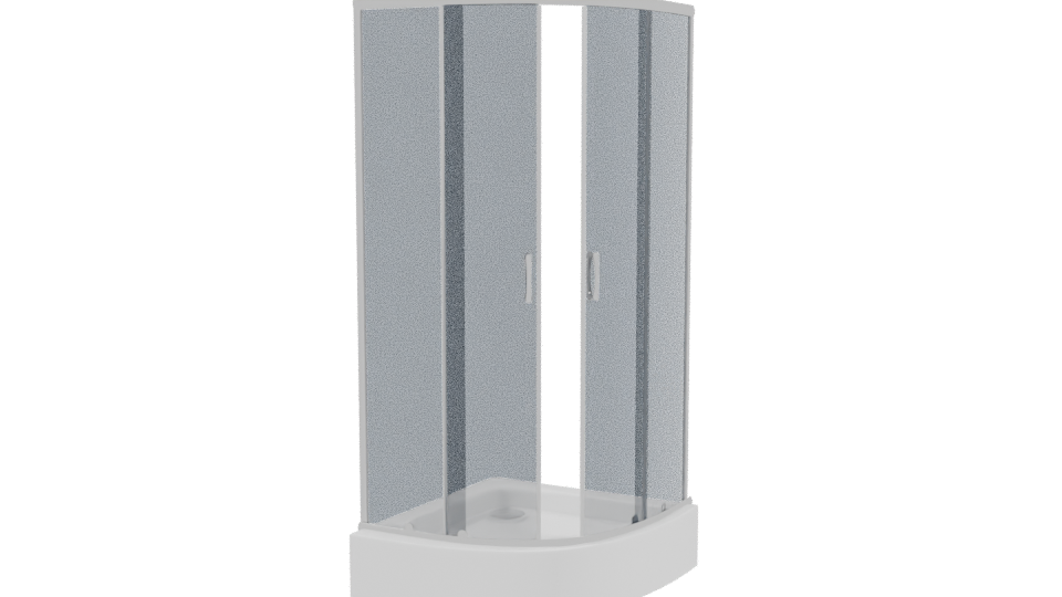 Elegant Corner Shower Unit 3D - Professional 3D Model Render 3