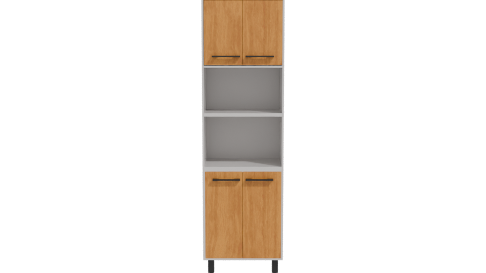 Stylish Wooden Kitchen Cabinet 3D Model - Professional 3D Model Render 11