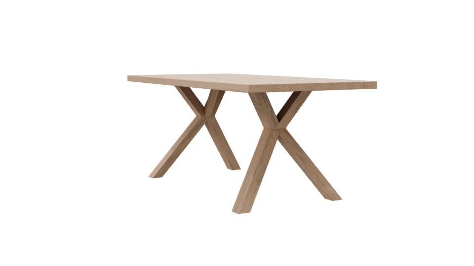 Minimalist Wooden Dining Table Model - Professional 3D Model Render 7