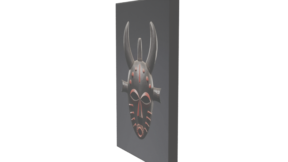 Stylized Tribal Mask 3D Model - Professional 3D Model Render 13