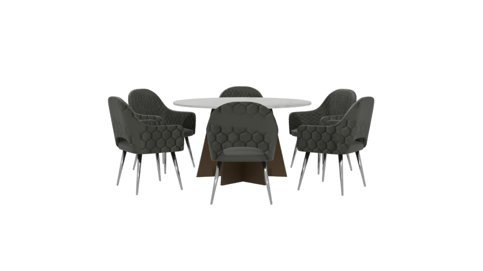 Stylish Modern Dining Set 3D Model - Professional 3D Model Render 5