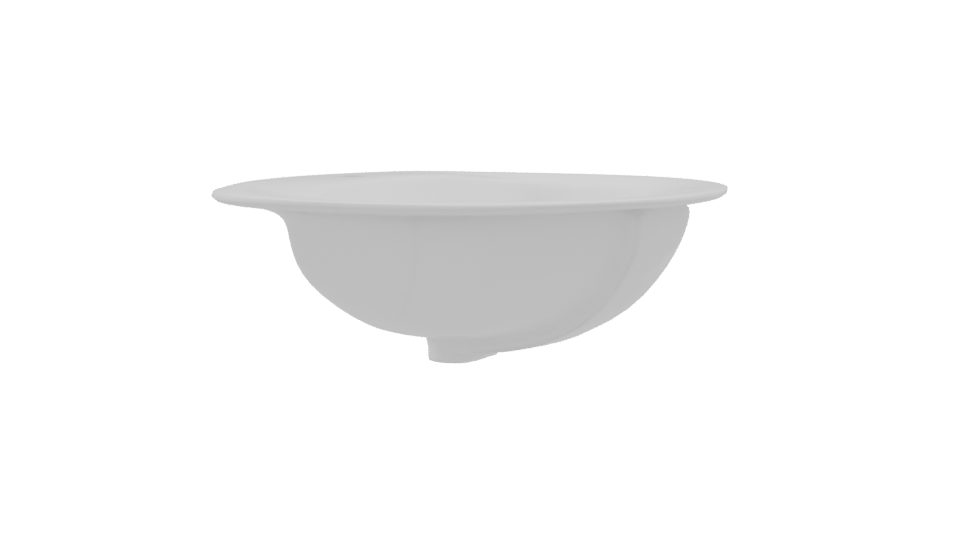 Elegant Round Ceramic Sink 3D Model - Professional 3D Model Render 9