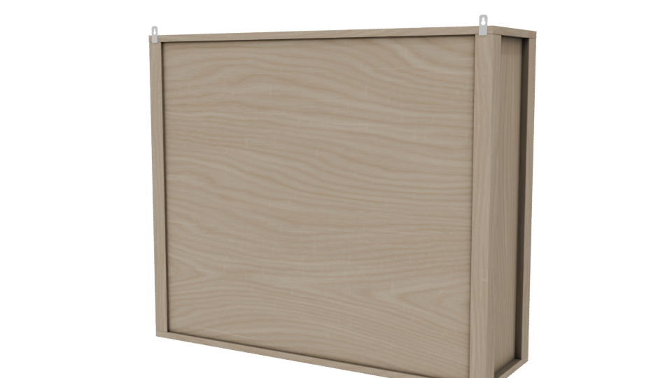 Stylish Wooden Wall Cabinet 3D - Professional 3D Model Render 6