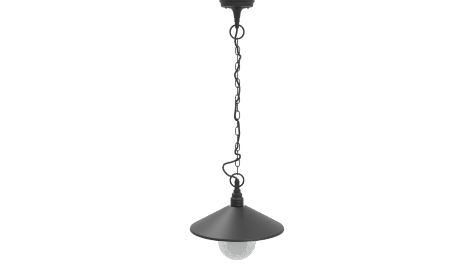 Black Hanging Lamp 60W 3D Model - Professional 3D Model Render 11