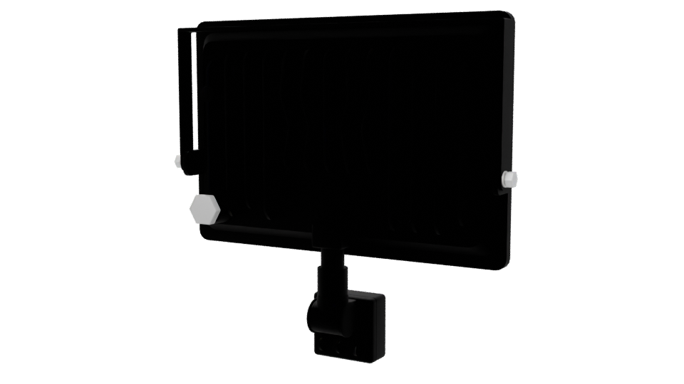 LED Floodlight with Motion Sensor - Professional 3D Model Render 6