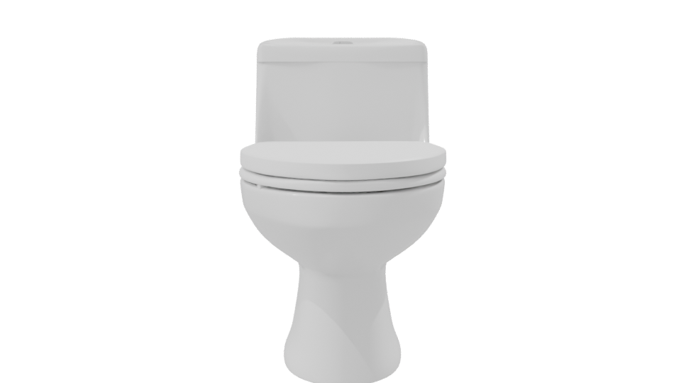 Stylized White Toilet Model 3D - Professional 3D Model Render 8