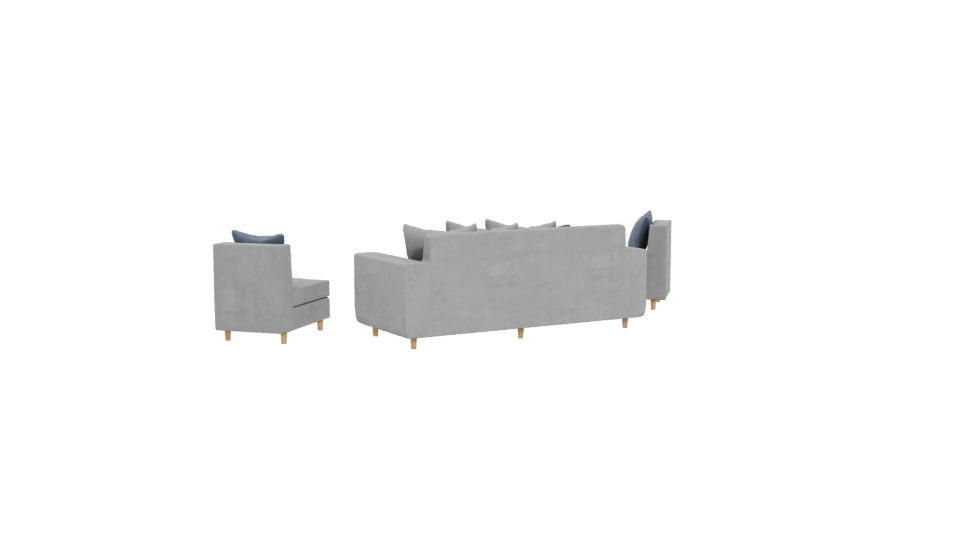 Living Room Sofa Set 3D - Professional 3D Model Render 4