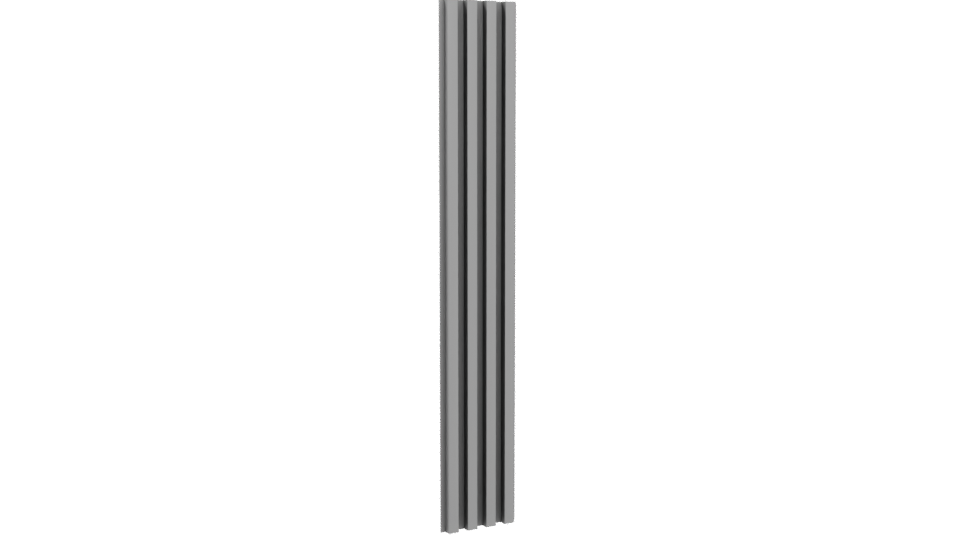 Stylized Vertical Slatted Column Model - Professional 3D Model Render 4
