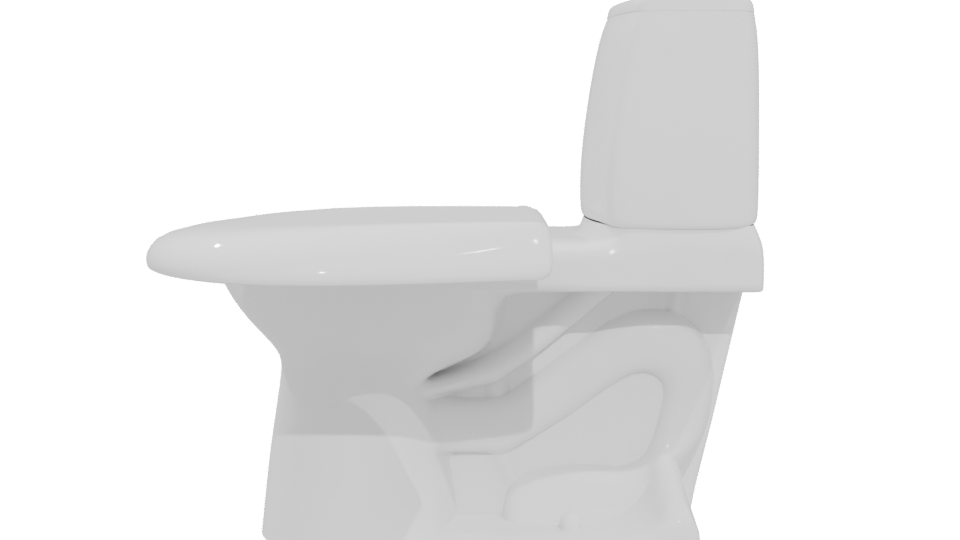 Contemporary Ceramic Toilet 3D Model - Professional 3D Model Render 5