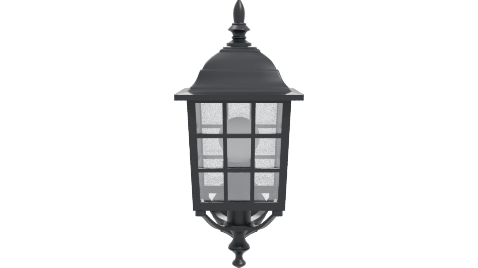 Black Wall Lantern 3D Model - Professional 3D Model Render 11