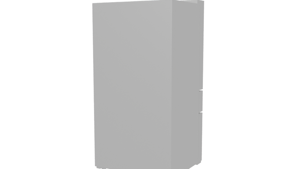 Sleek Stainless Steel Refrigerator 3D Model - Professional 3D Model Render 6