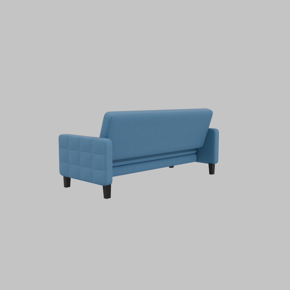 Blue Futon Sofa Model 3D - Professional 3D Model Render 11