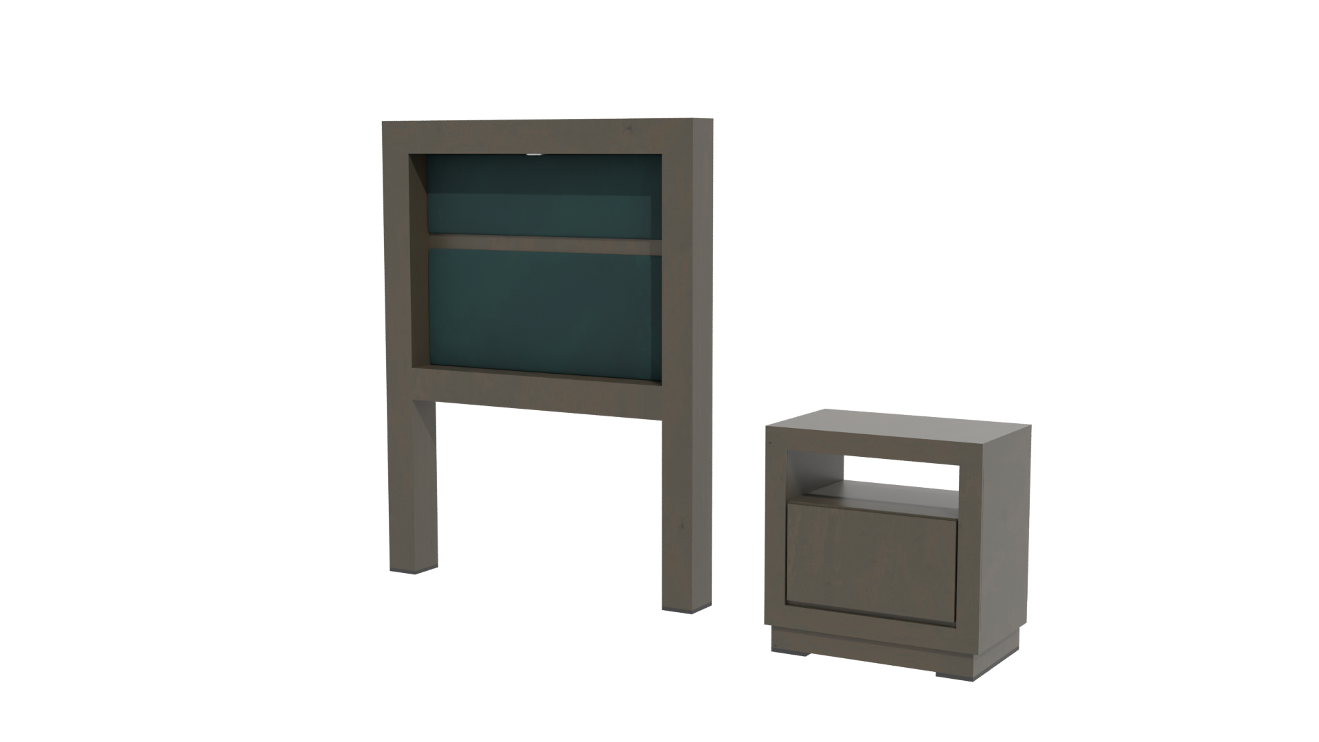 Minimalist Wooden Bed Frame 3D - Professional 3D Model Render 12