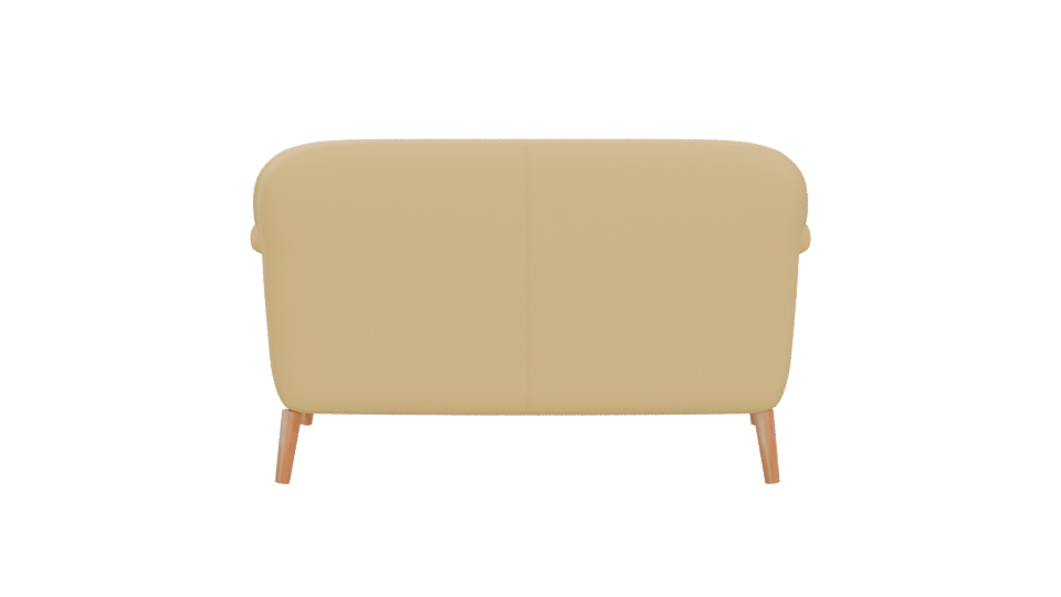 Stylish Minimalist Two-Seat Sofa 3D Model - Professional 3D Model Render 5