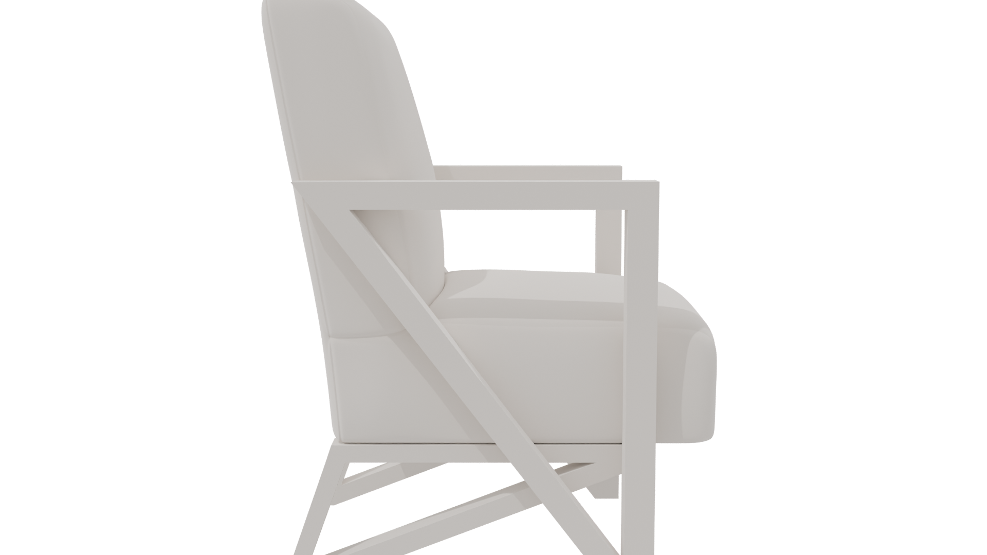 Minimalist Fabric Armchair Model - Professional 3D Model Render 3