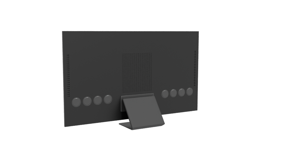 Sleek Flat Screen TV Model - Professional 3D Model Render 4