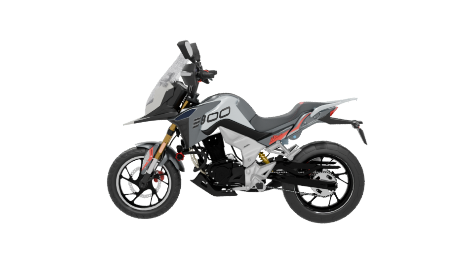 Sporty Adventure Motorcycle 3D - Professional 3D Model Render 5