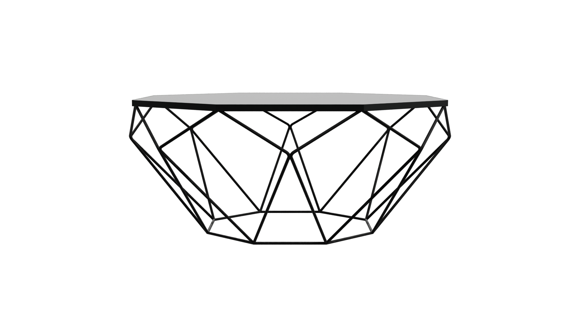 Geometric Low-Poly Coffee Table - Professional 3D Model Render 11