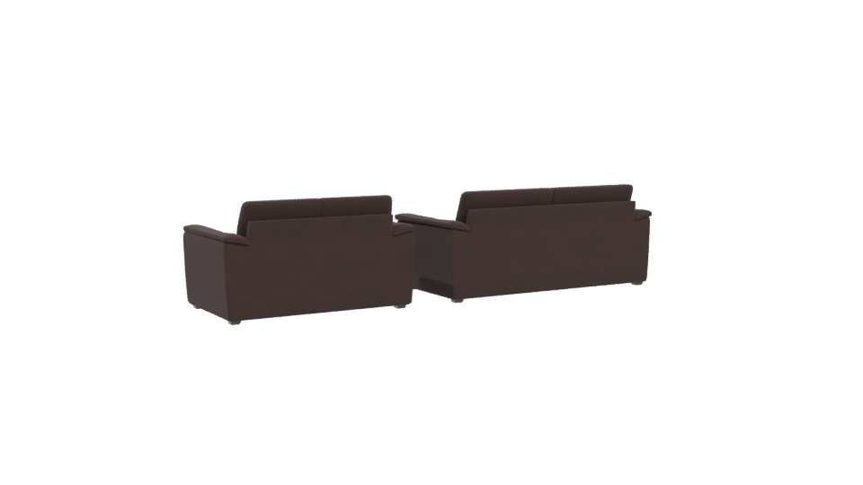 Stylish Leather Sofa Set 3D - Professional 3D Model Render 4