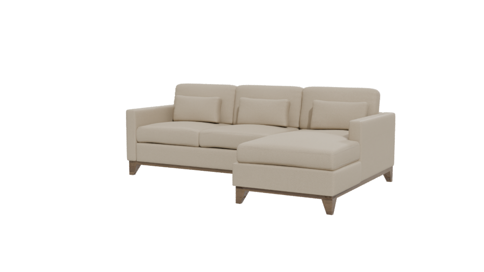 Cozy Modern Sectional Sofa 3D Model - Professional 3D Model Render 12