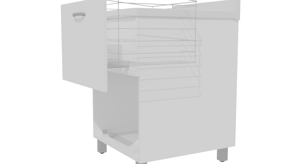 Stylish Modern Office Cabinet 3D - Professional 3D Model Render 13