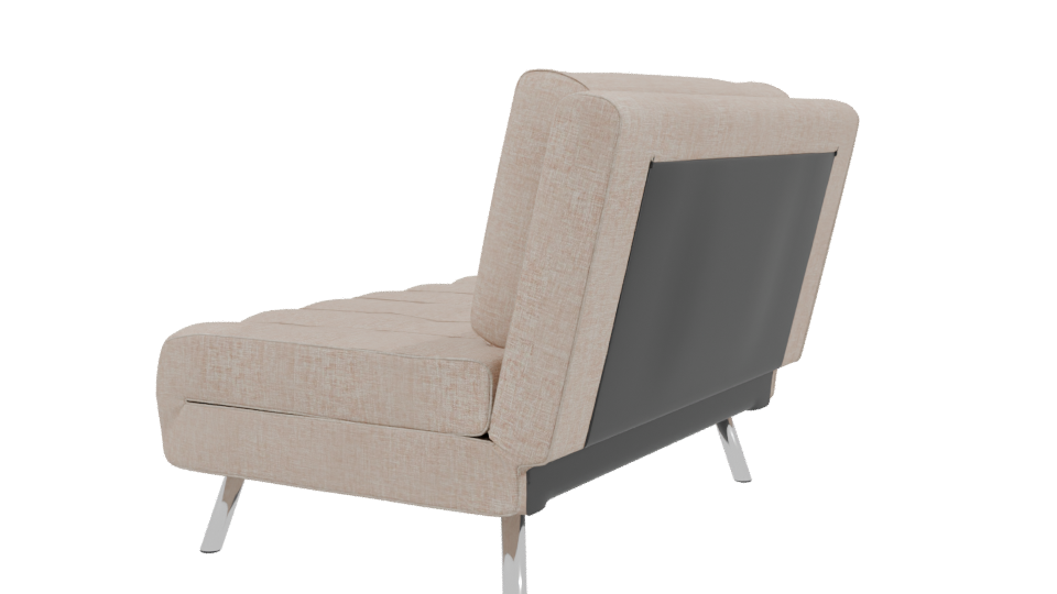 Contemporary Fabric Sofa Bed 3D Model - Professional 3D Model Render 3