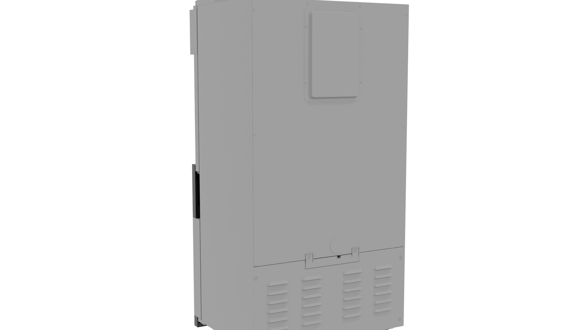 Stylish Black Refrigerator Model - Professional 3D Model Render 4