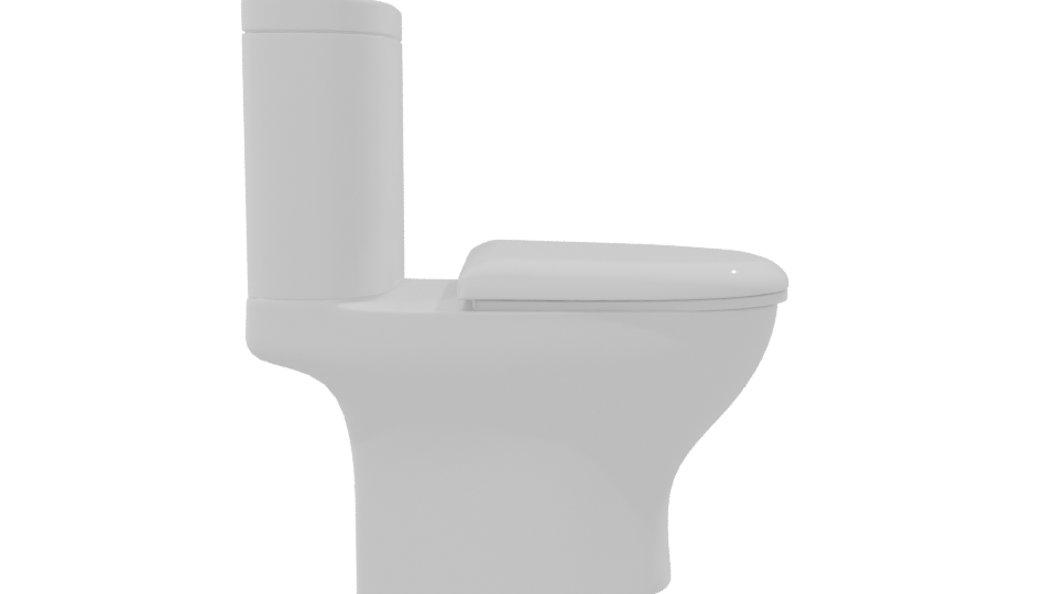 Sleek Modern Bathroom Toilet 3D Model - Professional 3D Model Render 8