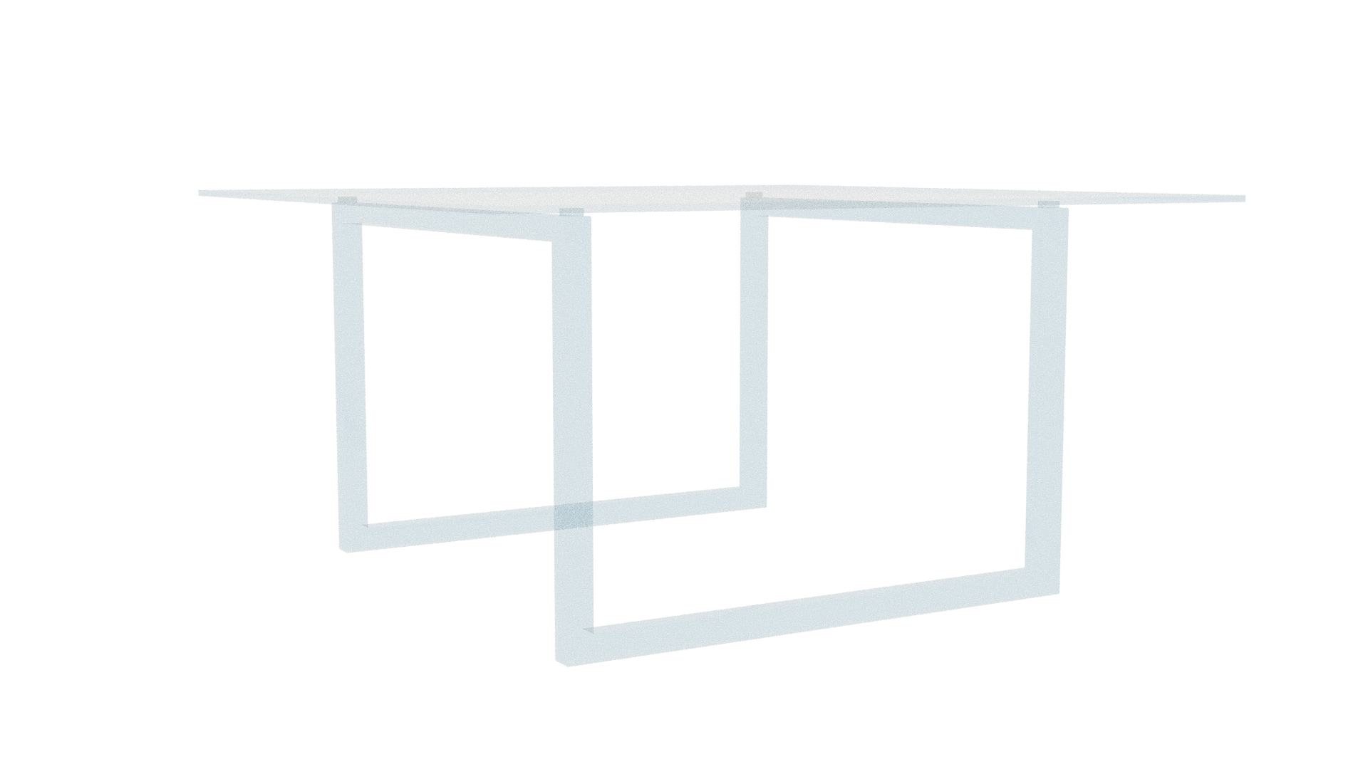 Contemporary Glass Top Dining Table 3D Model - Professional 3D Model Render 7