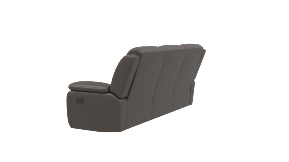 Stylish Brown Leather Sofa 3D Model - Professional 3D Model Render 3