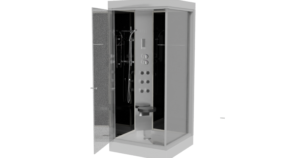 Stylish Modern Shower Cabin 3D - Professional 3D Model Render 12