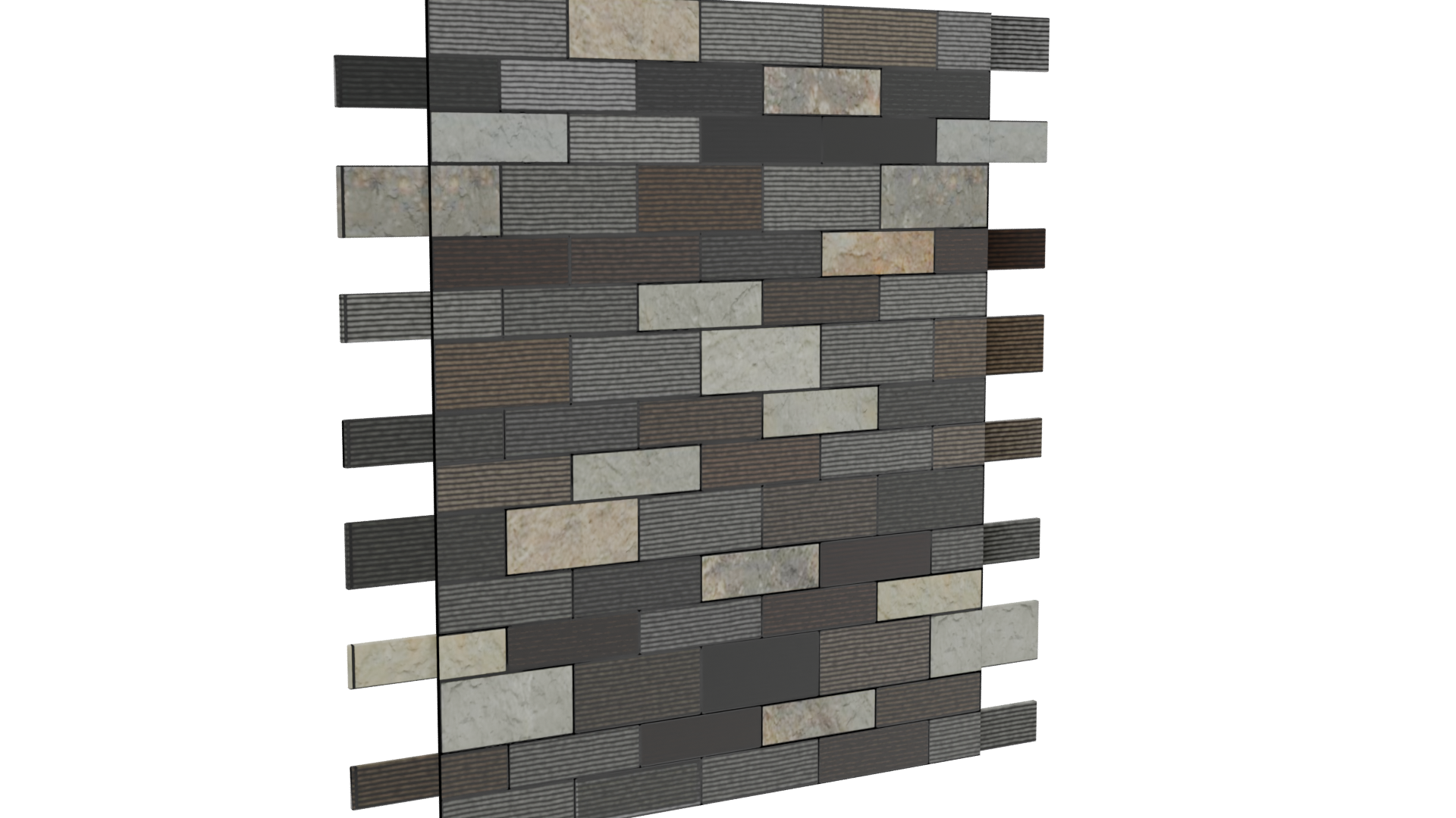 Stylish Mosaic Wall Tile 3D Model - Professional 3D Model Render 4