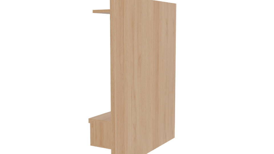 Stylish Wooden Display Shelf 3D - Professional 3D Model Render 3