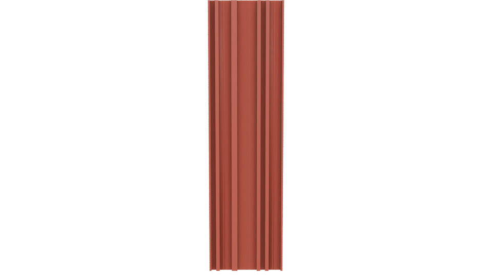 Stylized Red Wood Beam 3D - Professional 3D Model Render 5
