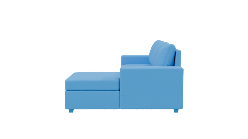 Stylish Blue Sofa Set 3D - Professional 3D Model Render 2