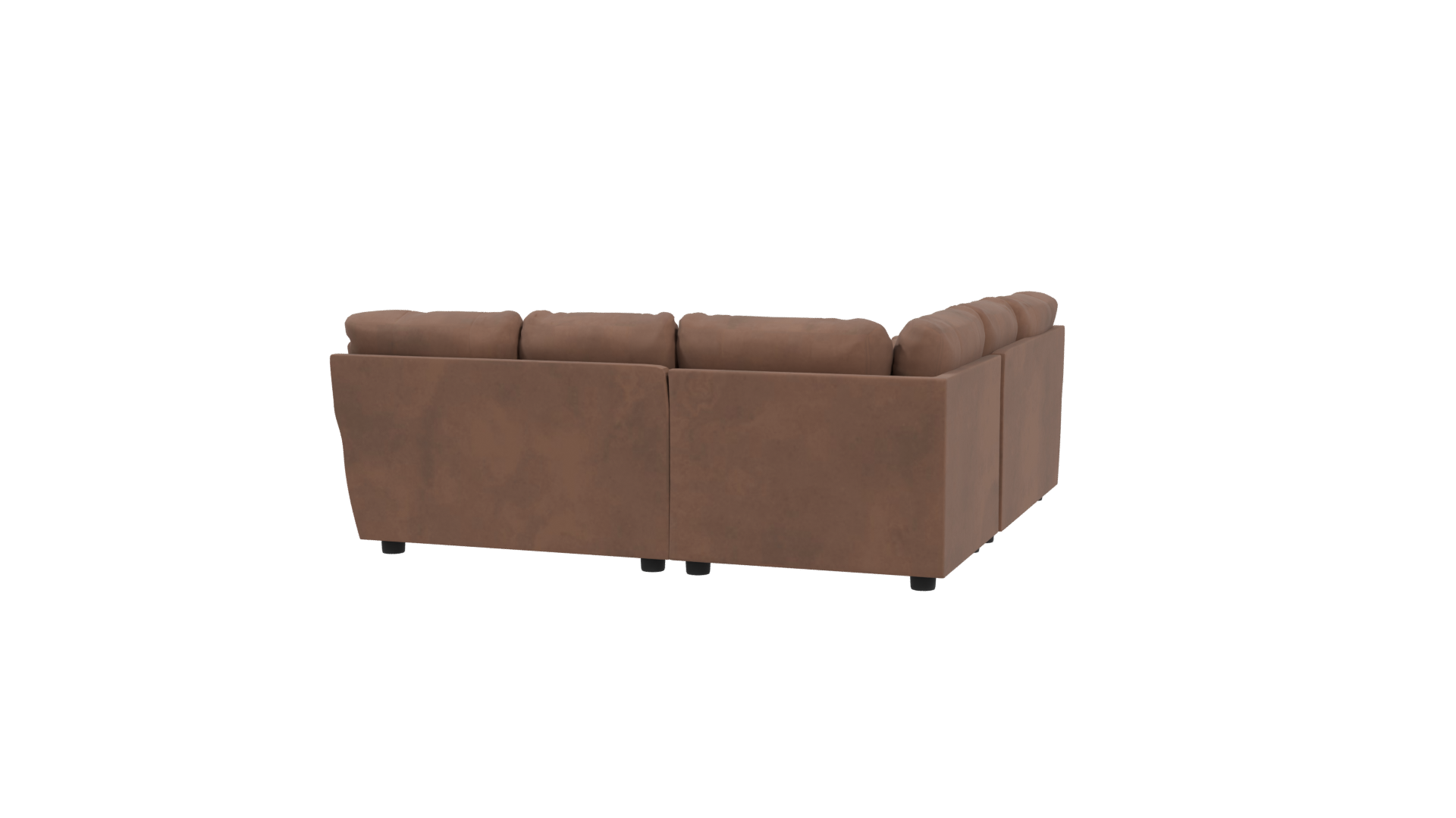 Luxe Brown Fabric Sofa 3D - Professional 3D Model Render 4