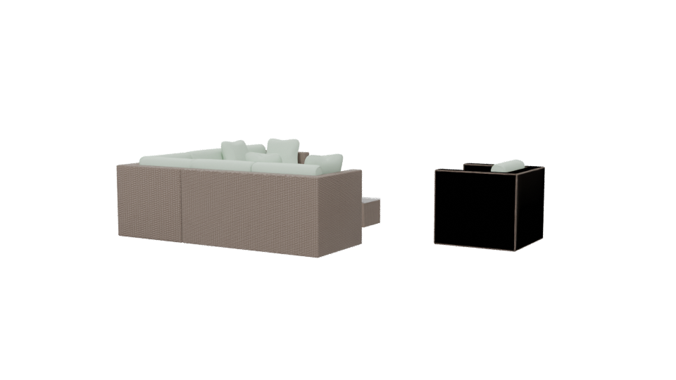 Saigon Terrace Sectional Sofa Set 3D - Professional 3D Model Render 6