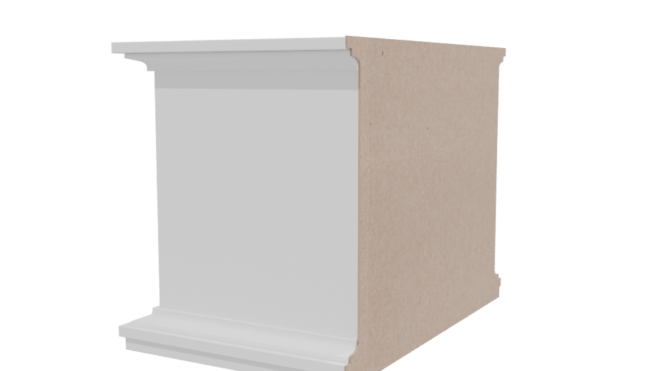 Elegant Two-Drawer Nightstand 3D - Professional 3D Model Render 3