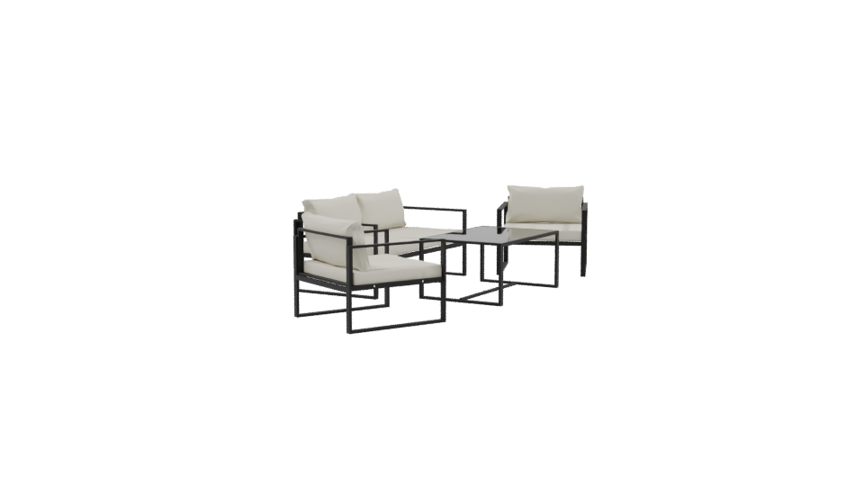 Stylish Outdoor Furniture Set 3D - Professional 3D Model Render 9